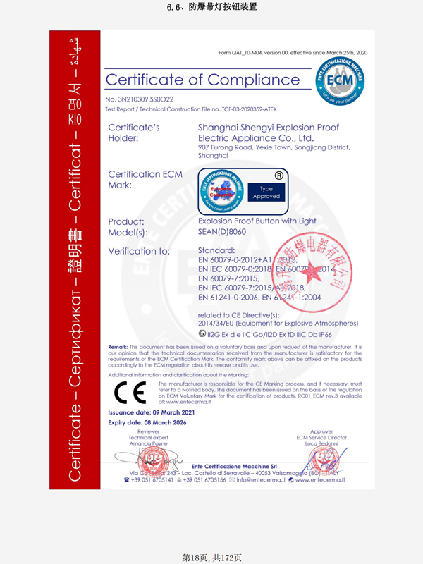 explosion proof pushbutton unit with light