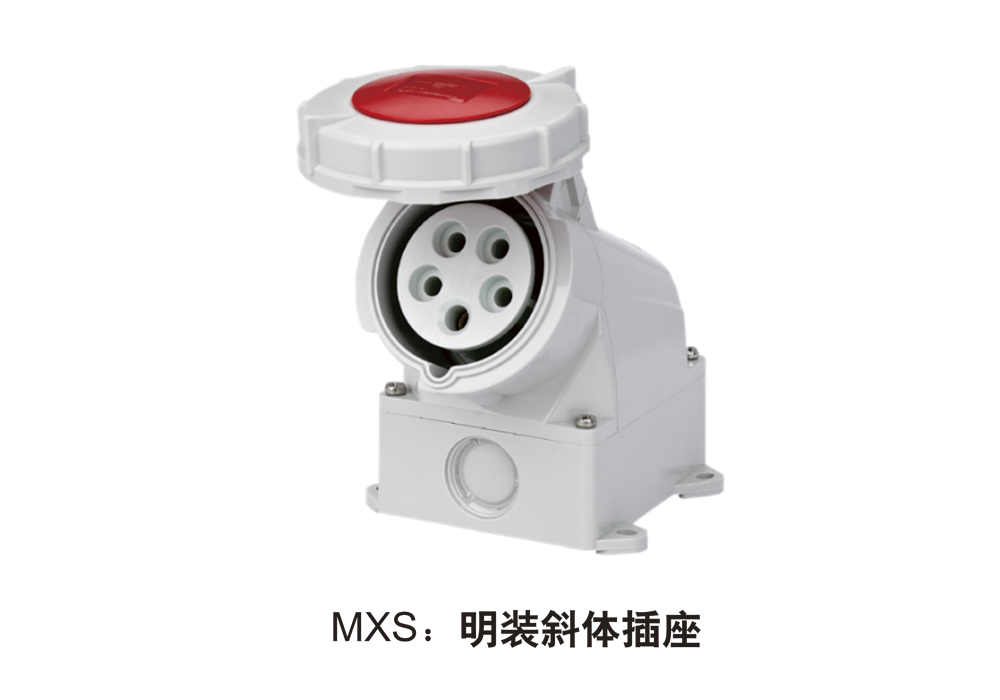 EFCX Waterproof, Dustproof, and Corrosion-Resistant Pin Connector (Engineering Plastic) - Surface-Mounted Angled Socket